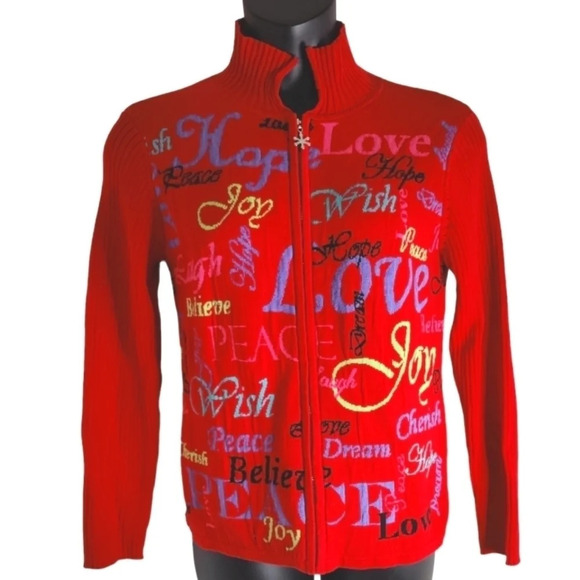 Coldwater Creek Sweaters - peace love joy sweater NWT 😍